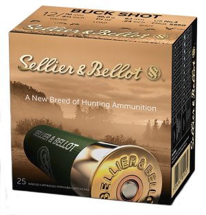 Sellier & Bellot SB12BSB 12GA 2.75In 27Pellets #4 Buck 25Rd
