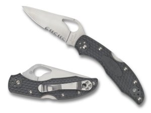 Spyderco BY04PSBK2 Byrd Meadowlark 2 2.87" Part Serrated Folding Knife