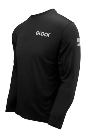 Glock AP96434 Long Sleeve Performance Shirt XL Black Moisture-Wicking