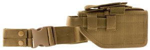 NcStar Universal Drop Leg Holster, Right Hand, Full Size/Compact Semi-Auto, Tan, Adjustable Thumb Snap, PVC Fabric, Stiff Design, CVDLHOL2954-T