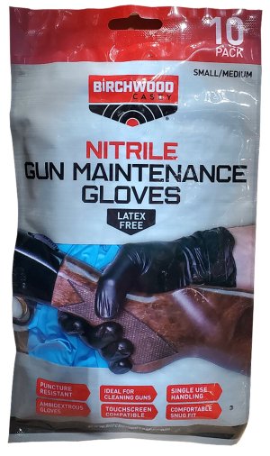 Birchwood Casey NGLVS-L Nitrile Black LG/XL 10 Pack