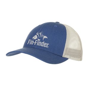 Fin Finder 811314026576 Trucker Hat Heathered Royal/Light Grey Mesh Back
