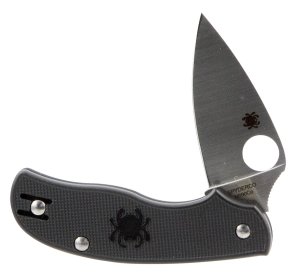 Spyderco Urban Leaf Lightweight Black Knife 2.61" N690Co FRN