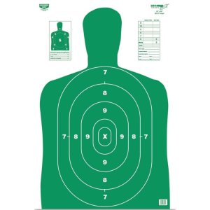 Birchwood Casey 37015 EZE-Scorer Green Target Silhouette Paper Hanging 23" x 35" 5 Pack