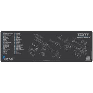 Cerus Gear Ruger Mini 14 Ranch Schematic Cleaning Mat Charcoal Gray