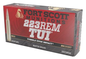 Fort Scott Munitions TUI 223 Rem 55gr Solid Copper 20 Rounds