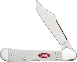 CASE & SON 60185 61749L SS Mini Copperlock Locking Clip Blade SparXX White Standard Jig