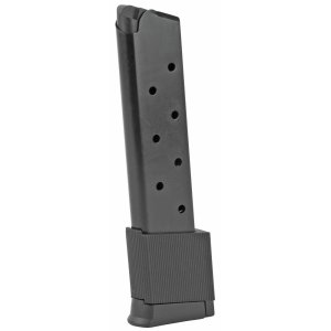 ProMag Extended 10-Round .45 ACP 1911 Government Model Magazine, Heat-Treated Steel, Blue Finish, DuPont Zytel Polymer Base, USA Made