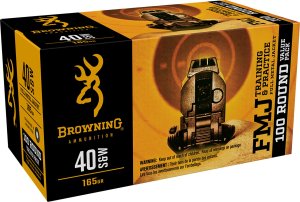Browning Ammo B191800404 FMJ Value Pack 40S&W 165gr Full Metal Jacket...