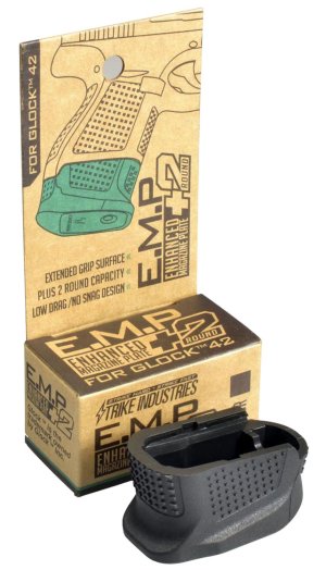 Strike Industries SI-EMP-G42-BK Enhanced Magazine Plate Glock 42 +2 Black