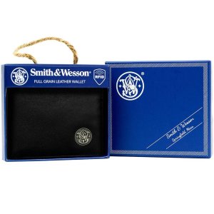 Cameleon 49353 Smith & Wesson Front Pocket Wallet Genuine Leather Black