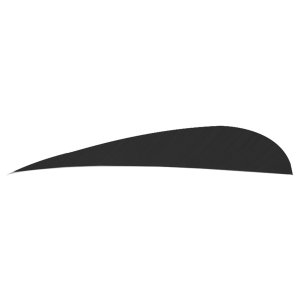 Trueflight 1508 Parabolic Feathers Black 4 In LW 100 Pack