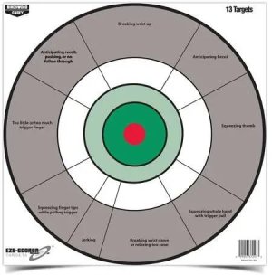 Birchwood Casey EZE-Scorer 12" Handgun Trainer Target 13/pack 37245