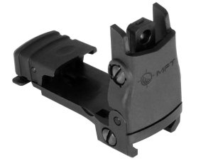 Mission First Tactical Flip Up Rear Sight Black Polymer Dual Aperture