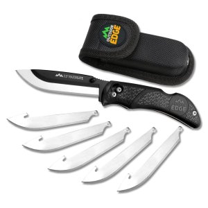 Outdoor Edge RL10C RazorLite 3.5" Folding Knife Black Oxide 420J2 Blade