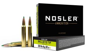 Nosler Ballistic Tip Hunting 300 Win Mag 180 gr Spitzer Bullet 20 Box
