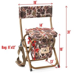 Rig 'Em Right 174-BC Hyde Stool Brown Camo, 900D Polyester, Steel Frame