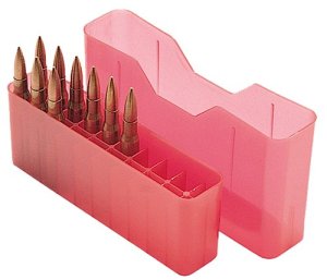 MTM 20rd Clear Red Slip-Top Ammo Case for 30-06, 270 Win, 308