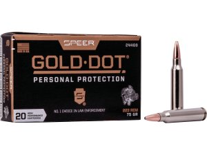 Speer 24469 Gold Dot 223 Rem 75gr Soft Point 20/Box Rifle Ammo