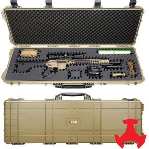 EYLAR SA00014 TAN 48 Inch Hard Rifle Case Ragar Foam