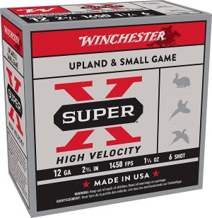 Winchester X12HV6 Super X 12Ga 2.75" 1.25oz 6 Shot 1450fps 25/Box