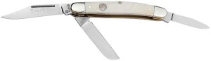 Boker 110854 Stockman D2 Steel Clip/Sheepsfoot/Spey White Bone Handle