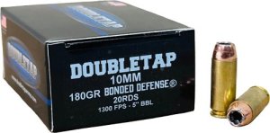 DoubleTap Ammunition 10MM180BD20 10mm 180Gr JHP 20 Rounds