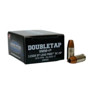 Double Tap 9MM124X 9mm+P 115gr Lead Free Ammo 1250fps 20ct