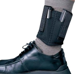 DeSantis N81BJZZZ0 Ankle Double Mag Pouch Black Neoprene Ambidextrous