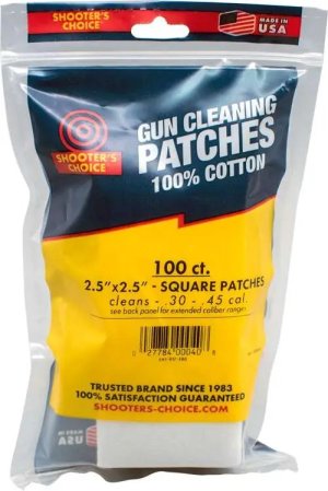 Otis Technology Shooters Choice 2.5" Square Cleaning Patches 45 CAL 100