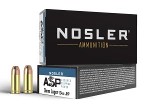 Nosler Assured Stopping Power 51054 9mm Luger +P 124 gr JHP 50 Box