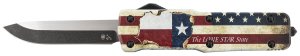 Templar SZTX321 3" OTF D2 Blade Knife Red/White/Blue Handle