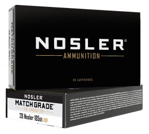 Nosler 60141 RDF .28 Nosler 185gr HPBT Brass Cased 20 Rounds