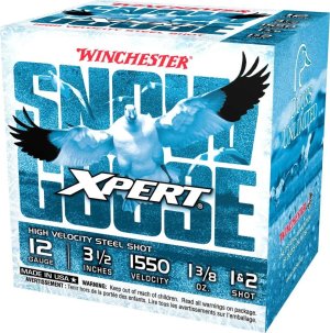 Winchester WXS12L12 12 Gauge 3.5 in 1 3/8 oz 1 2 Shot 1550 fps 25 Rounds