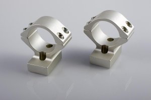 Talley S950725 Lightweight Alloy Mount Combo Silver 1" High Savage SA