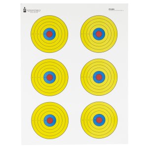 High Visibility Fluorescent 6 Bull's-Eye 17.5"x23" Paper Targets by Action Target - 100 Pack