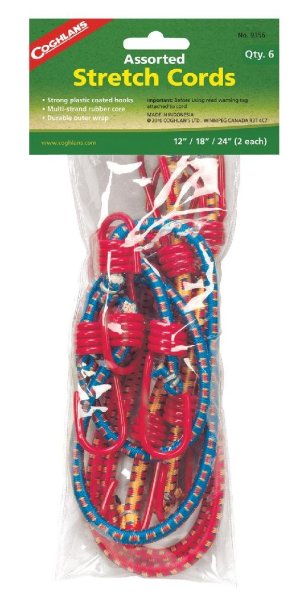 COGHLAN'S Coghlan's Stretch Cords 6-Pack Assorted 12 In to 24 In