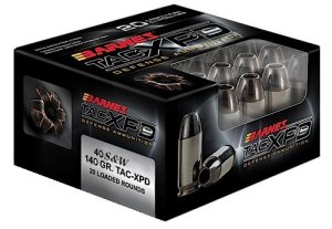 Barnes Bullets TAC-XPD Defense Ammo .40 S&W 140gr TAC-XP 20 Rounds