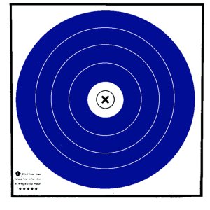 Maple Leaf Press NFI-1T Target Face 40cm Blue/White 100pk 75lb Card Stock