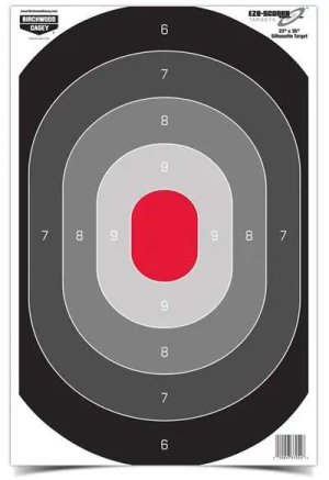 Birchwood Casey EZE-Scorer 37053 Target 23 in x 35 in Black Gray Red 5 Pack