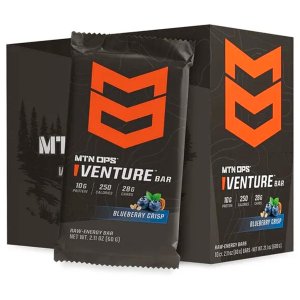 MTN OPS Venture Bar Blueberry Crisp 10pk 10g Protein 25g Carbs