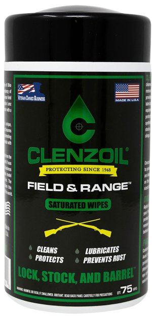 Clenzoil 2243 Field & Range Wipes & 50ct Cleans Lubes Protects