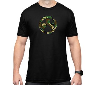 Magpul MAG1225-001-2XL Woodland Camo Black Cotton/Poly Short-Sleeve 2XL