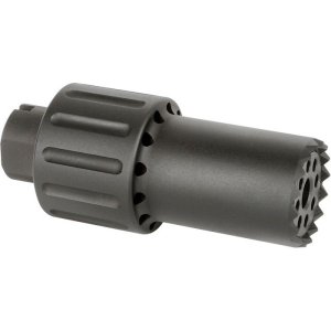 Midwest Industries MI-ALPHA-BDM14X1LH Blast Diverter M14x1LH Black Matte