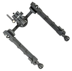 Accu-Tac FCSRBG200 FC-5 G2 Bipod, Black Aluminum, 6"-10.6" Adjustment