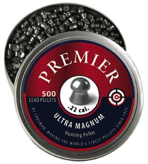 Crosman LDP22 Premier Ultra Magnum 22 Lead Domed Pellet 500 Per Tin