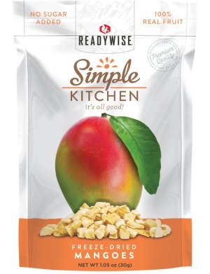 ReadyWise SK05911 Simple Kitchen Freeze-Dried Mango Pouch, 6-Pack
