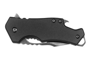 Sarge Knives Black Fuse Folding Knife 2 3/8 Blade Black with Bottle Opener
