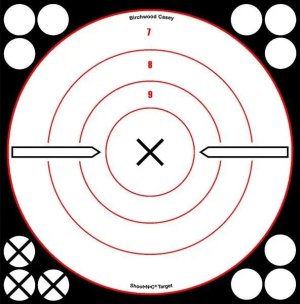 Birchwood CASEY Shoot-N-C 8in White/Black Bulls-Eye Targets 6-Pack (34802)