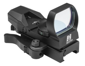 NcSTAR D4BQ Red Dot Reflex Sight Black Anodized 4 Reticles QR Mount